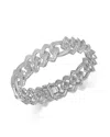 Bloomingdale's Fine Collection Diamond Unisex Chain Link Bracelet In 14k White Gold, 4.0 Ct. T. W. In White