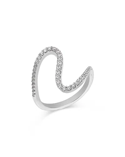 Bloomingdale's Fine Collection Diamond Wave Ring In 14k White Gold, 0.33 Ct. T. W.