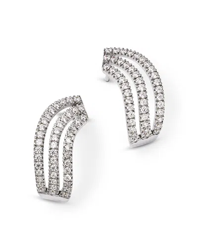 Bloomingdale's Fine Collection Diamond Wavy Earrings In 14k White Gold, 0.5 Ct. T. W.