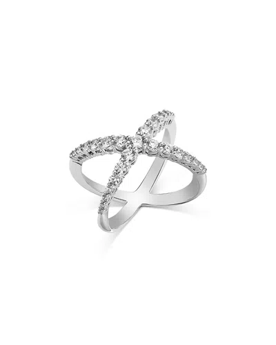 Bloomingdale's Fine Collection Diamond X Statement Ring In 14k White Gold, 1.0 Ct. T. W.
