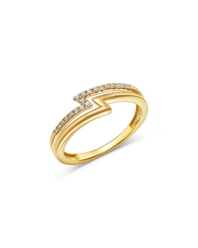 Bloomingdale's Fine Collection Diamond Zig Zag Ring In 14k Yellow Gold, 0.13 Ct. T. W.