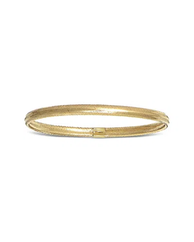 Bloomingdale's Fine Collection Domed Flex Narrow Bangle Bracelet In 14k Yellow Gold