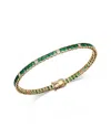 Bloomingdale's Fine Collection Emerald & Diamond Bracelet In 14k Yellow Gold In Gold