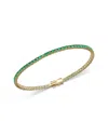 Bloomingdale's Fine Collection Emerald Ombre Bracelet In 14k Yellow Gold In Gold