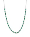 Bloomingdale's Fine Collection Emerald Or Sapphire & Diamond Collar Necklace In 14k White Gold, 18 In Multi