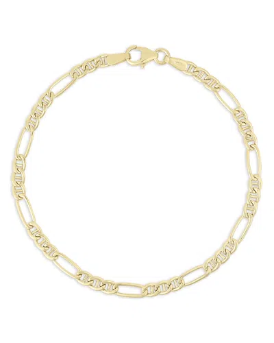 Bloomingdale's Fine Collection Figaro Chain Link Bracelet In 14k Yellow Gold In Purple