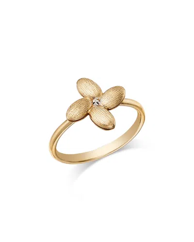 Bloomingdale's Fine Collection Flower Accent Ring In 14k Gold