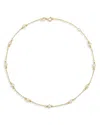 Bloomingdale's Fine Collection Freshwater Pearl & Gold Bead Station Bracelet In 14k Yellow Gold In Gold