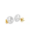Bloomingdale's Fine Collection Freshwater Pearl Button Stud Earrings In 14k Yellow Gold In Gold
