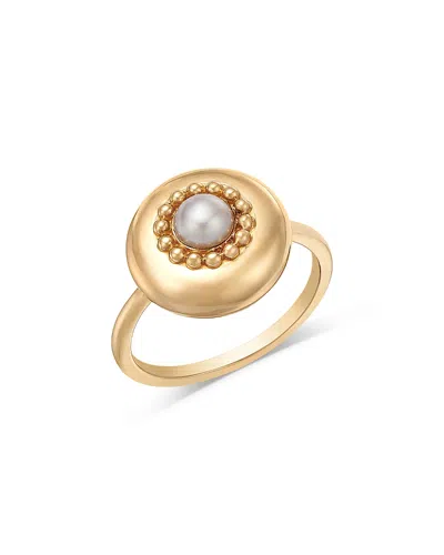 Bloomingdale's Fine Collection Bloomingdales Fine Collection Freshwater Pearl Solitaire Ring In 14k Yellow Gold