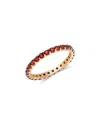 Bloomingdale's Fine Collection Garnet Stacking Eternity Band In 14k Yellow Gold In Red