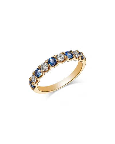 Bloomingdale's Fine Collection Gemstone & Diamond Band Ring In 14k Yellow Gold