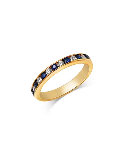 Bloomingdale's Fine Collection Gemstone & Diamond Channel Set Ring In 14k Yellow Gold