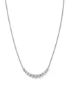 Bloomingdale's Fine Collection Graduated Diamond Necklace In 14k White Gold, 1.0 Tcw In Gold