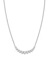 Bloomingdale's Fine Collection Graduated Diamond Necklace In 14k White Gold, 2.0 Tcw In Metallic