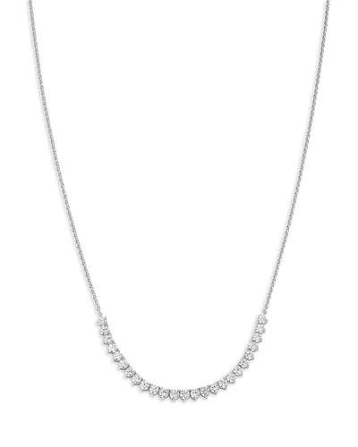 Bloomingdale's Fine Collection Graduated Diamond Necklace In 14k White Gold, 2.0 Tcw In Metallic