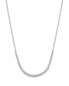 Bloomingdale's Fine Collection Graduated Diamond Necklace In 14k White Gold, 3.0 Tcw In Metallic