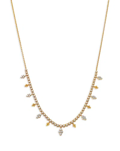 Bloomingdale's Fine Collection Graduated Diamond Necklace In 14k Yellow Gold, 1.0 Tcw