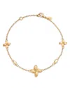 Bloomingdale's Fine Collection Graduated Flower Link Bracelet In 14k Gold In Gold