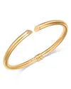 Bloomingdale's Fine Collection High Polished Flat End Cuff Bangle Bracelet In 14k Yellow Gold - Exclusive In Gold