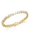 Bloomingdale's Fine Collection Certified Lab Grown Diamond Mixed Cut Tennis Bracelet In 18k Yellow Gold, 10.00 Ct. T. W. In White/gold