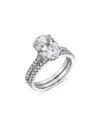 Bloomingdale's Fine Collection Certified Lab Grown Diamond Oval & Round Bridal Set In 18k White Gold, 3.50 Ct. T. W. In White