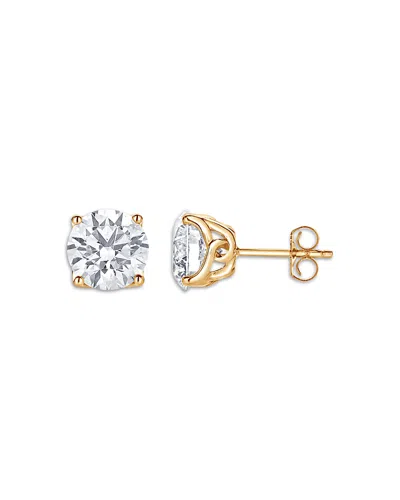 Bloomingdale's Fine Collection Lab Grown Diamond Tulip Setting Stud Earrings In 18k Yellow Gold, 6.0 Ct. T. W.