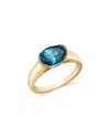 BLOOMINGDALE'S FINE COLLECTION LONDON BLUE RING IN 14K YELLOW GOLD