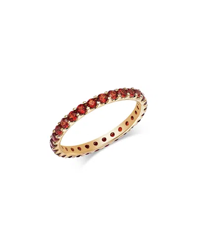 Bloomingdale's Fine Collection London Blue Topaz Stacking Eternity Band In 14k Yellow Gold In Red