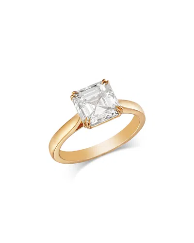 Bloomingdale's Fine Collection Luxe Collection Certified Lab Grown Diamond Asscher Engagement Ring In 14k Yellow Gold, 3.0 Tcw