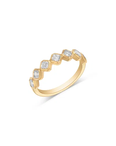Bloomingdale's Fine Collection Luxe Collection Certified Lab Grown Diamond Assher Cut Band In 14k Yellow Gold, 1.0 Tcw