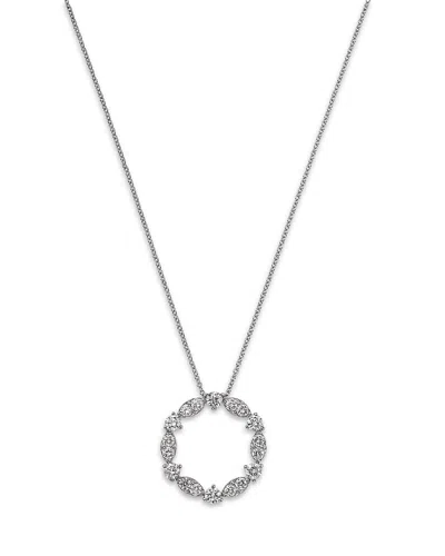 Bloomingdale's Fine Collection Luxe Collection Certified Lab Grown Diamond Circle Pendant Necklace In 14k White Gold, 1.50 Tcw