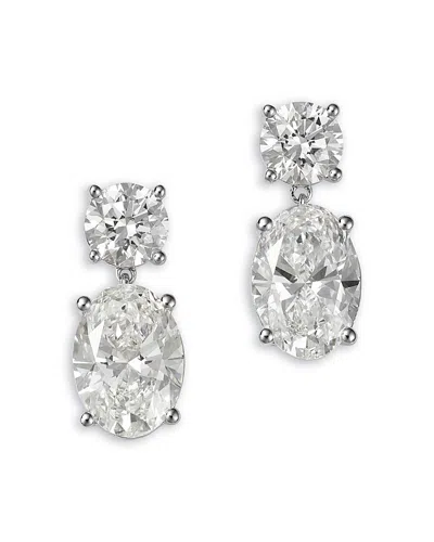 Bloomingdale's Fine Collection Luxe Collection Certified Lab Grown Diamond Classic Drop Earrings In 14k White Gold, 8.0 Tcw