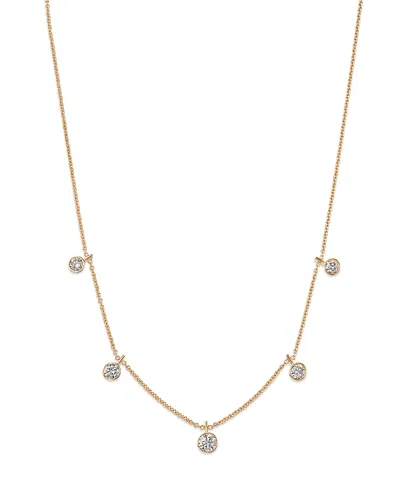 Bloomingdale's Fine Collection Luxe Collection Certified Lab Grown Diamond Dangle Station Necklace In 14k Yellow Gold, 2.0 Tcw