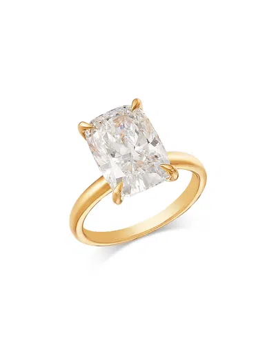 Bloomingdale's Fine Collection Luxe Collection Certified Lab Grown Diamond Elongated Cushion Cut Engagement Ring In 18k Yellow Gold