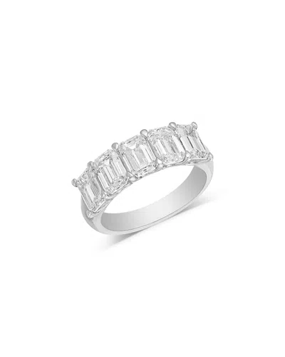 Bloomingdale's Fine Collection Luxe Collection Certified Lab Grown Diamond Emerald Cut Band In Platinum, 3.0 Tcw In White