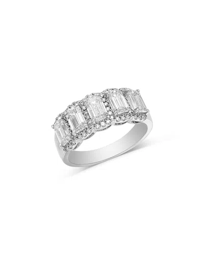 Bloomingdale's Fine Collection Luxe Collection Certified Lab Grown Diamond Emerald Cut Band In Platinum, 3.50 Tcw In Silver