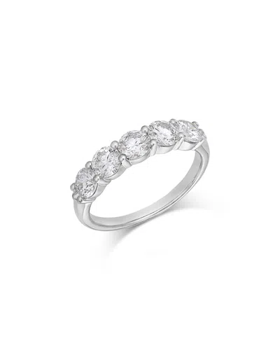 Bloomingdale's Fine Collection Luxe Collection Certified Lab Grown Diamond Five Stone Band In 14k White Gold, 1.50 Tcw