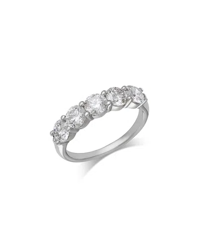 Bloomingdale's Fine Collection Luxe Collection Certified Lab Grown Diamond Five Stone Band In 14k White Gold, 2.0 Tcw