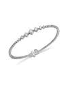 Bloomingdale's Fine Collection Luxe Collection Certified Lab Grown Diamond Flexible Bracelet In 14k Gold, 2.50 Tcw In Silver