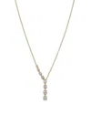 Bloomingdale's Fine Collection Luxe Collection Certified Lab Grown Diamond Graduated Asymmetric Necklace In 14k Yellow Gold, 1.0 Tc In Gold