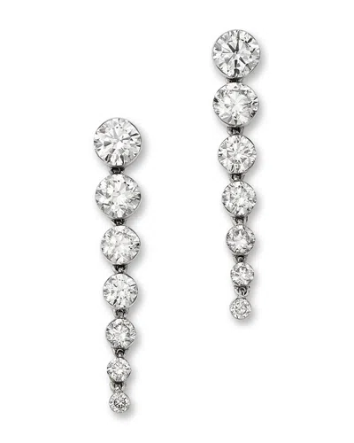 Bloomingdale's Fine Collection Luxe Collection Certified Lab Grown Diamond Graduated Linear Drop Earrings In 14k White Gold, 1.0 Tc