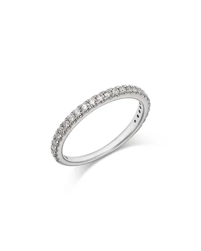 Bloomingdale's Fine Collection Luxe Collection Certified Lab Grown Diamond Half Pave Band In 18k Gold, 0.33 Tcw In White Gold
