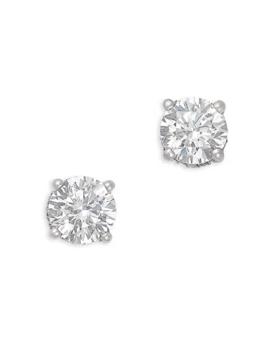 Bloomingdale's Fine Collection Luxe Collection Certified Lab Grown Diamond Hidden Halo Stud Earrings In Platinum White, 2.0 Tcw