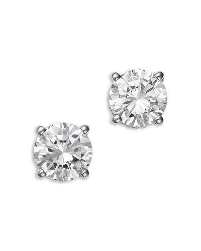Bloomingdale's Fine Collection Luxe Collection Certified Lab Grown Diamond Hidden Halo Stud Earrings In Platinum White, 4.0 Tcw