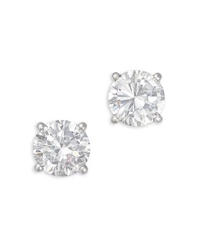 Bloomingdale's Fine Collection Luxe Collection Certified Lab Grown Diamond Hidden Halo Stud Earrings In Platinum White, 5.0 Tcw