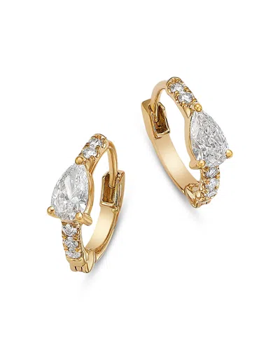 Bloomingdale's Fine Collection Luxe Collection Certified Lab Grown Diamond Huggie Hoop Earrings In 14k Yellow Gold, 0.5 Tcw