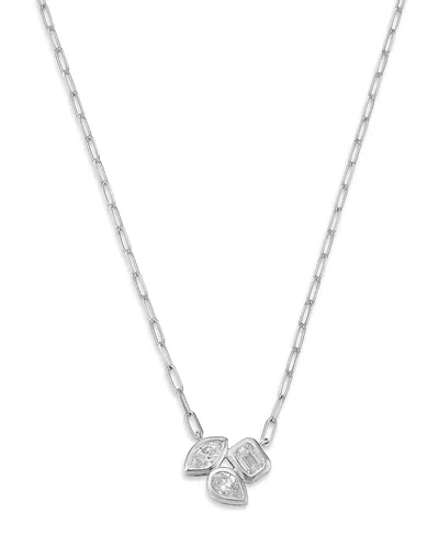 Bloomingdale's Fine Collection Luxe Collection Certified Lab Grown Diamond Mixed Cut Cluster Pendant Necklace In 14k Gold, 0.50 Tcw