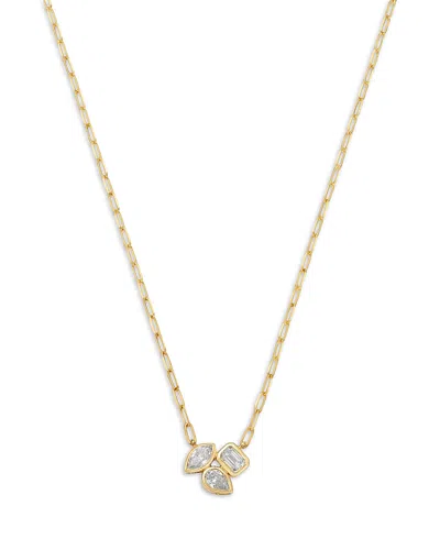 Bloomingdale's Fine Collection Luxe Collection Certified Lab Grown Diamond Mixed Cut Cluster Pendant Necklace In 14k Gold, 0.50 Tcw