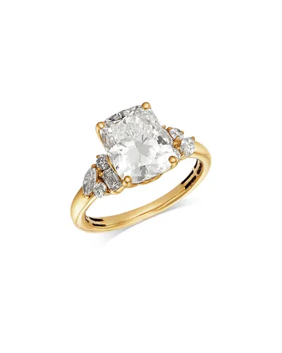 Bloomingdale's Fine Collection Luxe Collection Certified Lab Grown Diamond Mixed Cut Engagement Ring In 18k White Gold, 5.5 Tcw In Multi